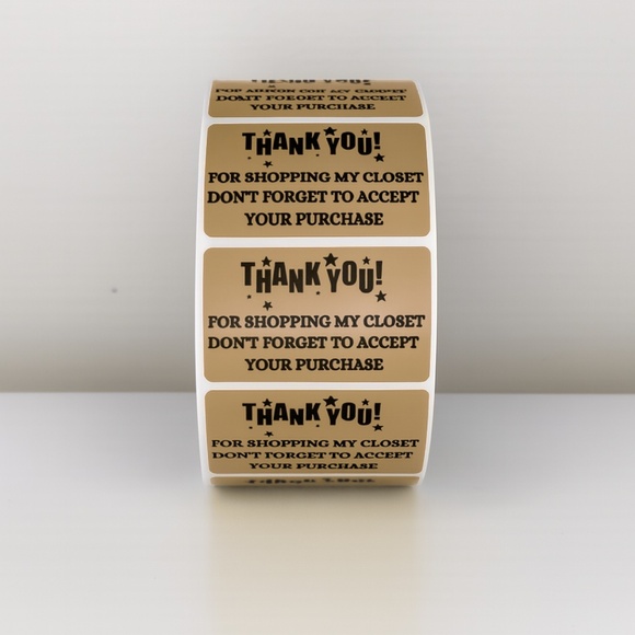 Thank You Sticker for Poshmark Closet Reminder to Accept Order Packaging label - Picture 11 of 11